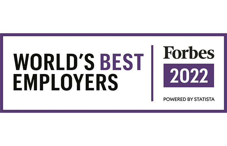 2022年 Forbs - 世界で最も優れた雇用主