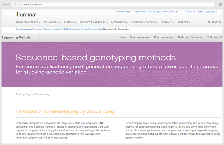 通过测序进行基因分型（GBS）